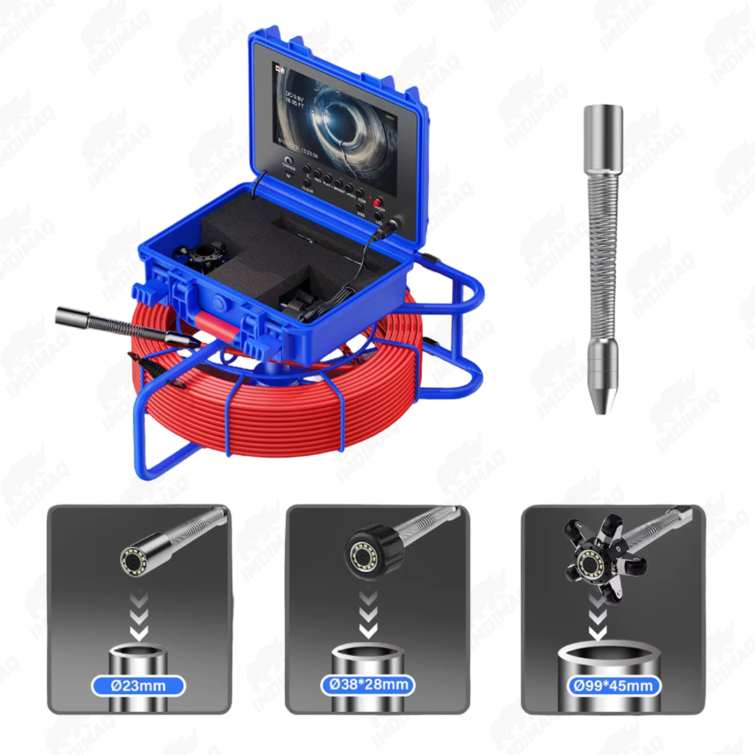 Cámara de Inspección de Tuberías de 9" con 30 Mts (IP68 con DVR y Transmisor 512Hz) - Imagen 2
