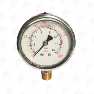 Manómetro con Glicerina 0-200 PSI