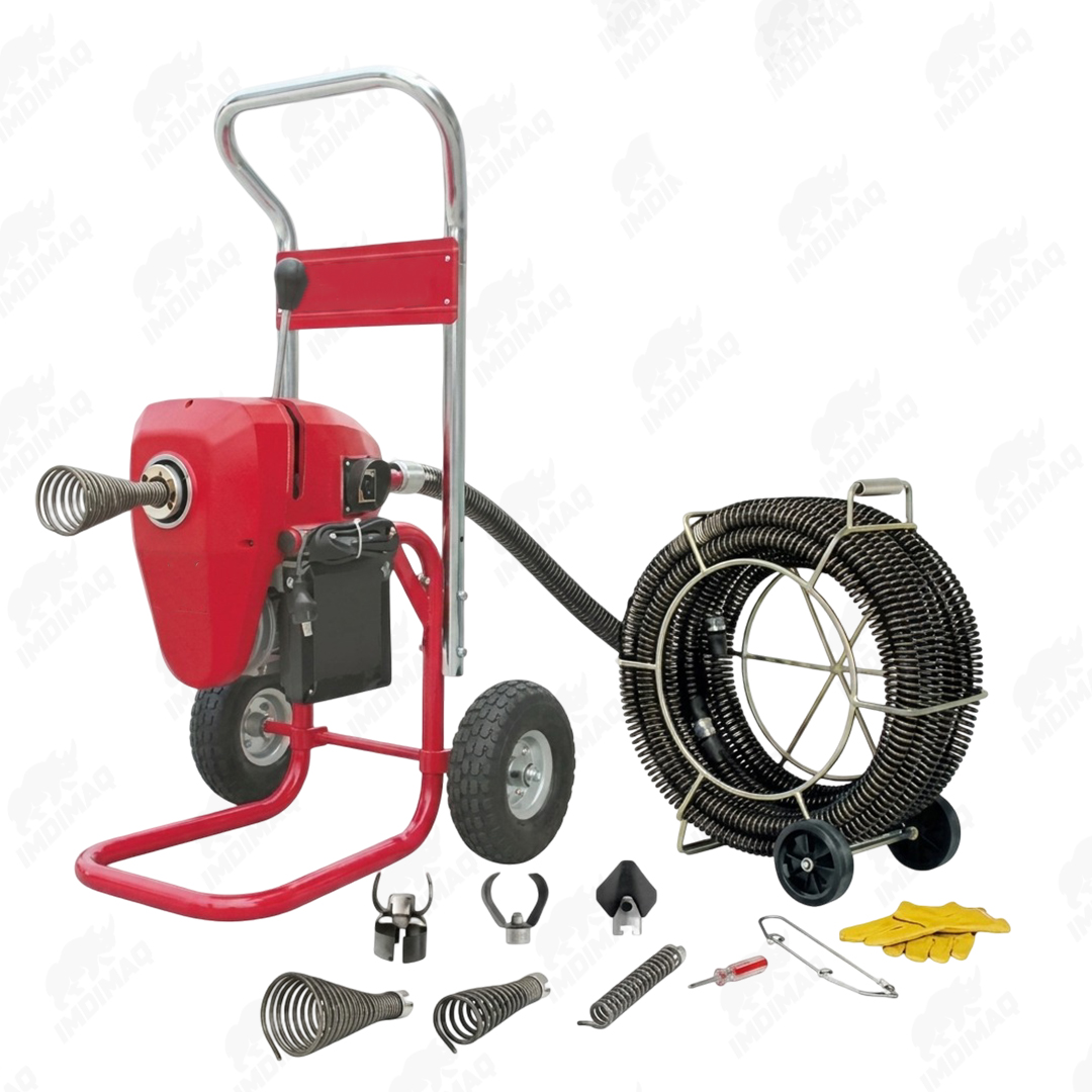 Desatorador Eléctrico D200IA 1100W para Tuberías 2”–8” | Máquina Destapadora Profesional con Cable 18m
