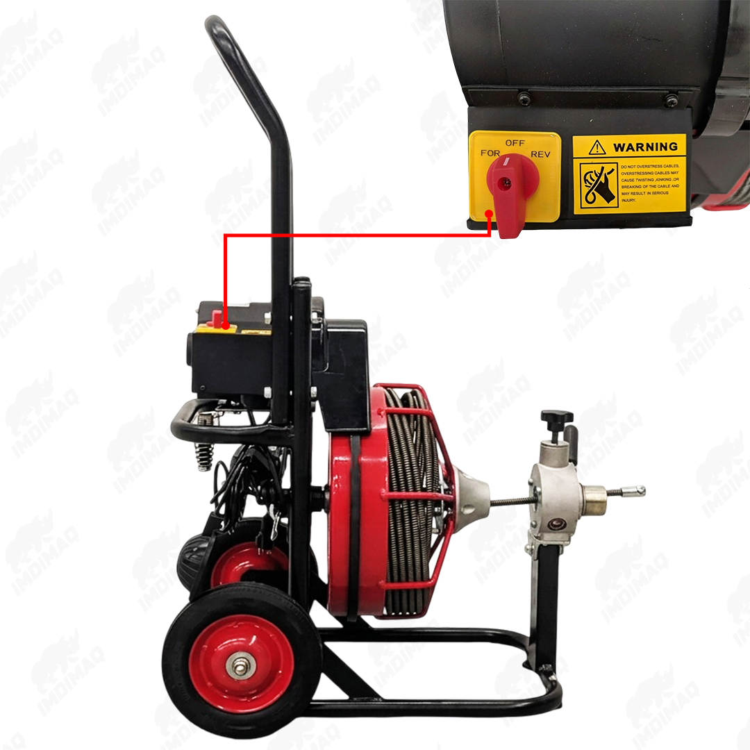 Desatorador de Tuberías Eléctrico D330ZK 616W | Máquina Destapadora Profesional 1 1/4” a 4” - Imagen 3