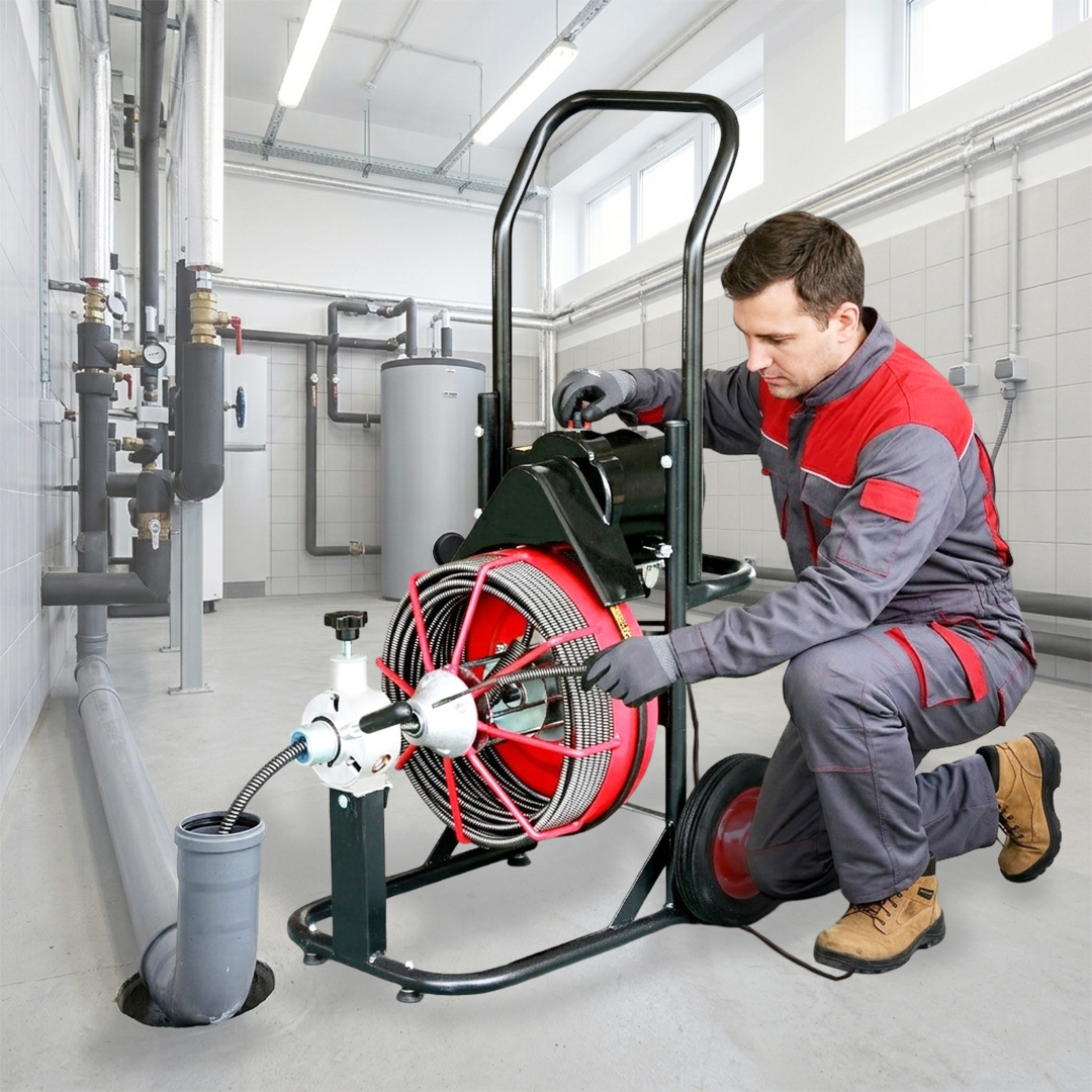 Desatorador de Tuberías Eléctrico D330ZK 616W | Máquina Destapadora Profesional 1 1/4” a 4” - Imagen 2