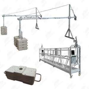 ANDAMIO COLGANTE ELECTRICO DE ALUMINIO 7.5 METROS CON CONTRAPESAS CEMENTO