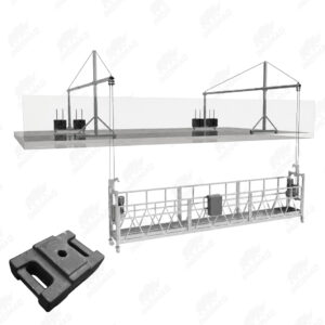 ANDAMIO COLGANTE ELECTRICO GALVANIZADO 7M CON CONTRAPESAS HIERRO FUNDIDO