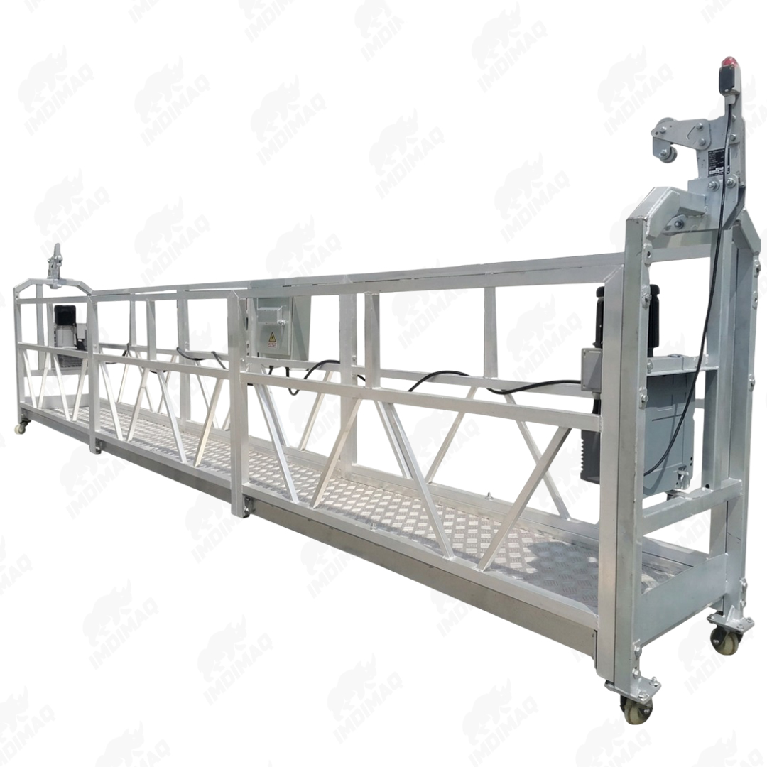 ANDAMIO COLGANTE ELECTRICO DE ALUMINIO 7.5 METROS CON CONTRAPESAS HIERRO FUNDIDO - Imagen 2