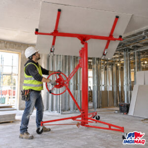 Elevador de Paneles Drywall 68 kg con 3 Ruedas | Altura 4.70 m