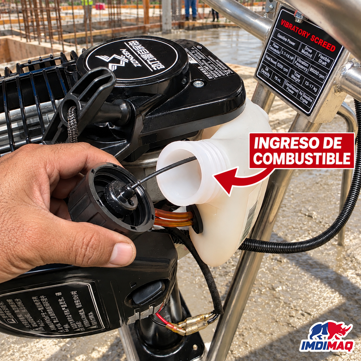 Regla Vibradora Zonsen a Gasolina + Regla de 2 metros - Imagen 3