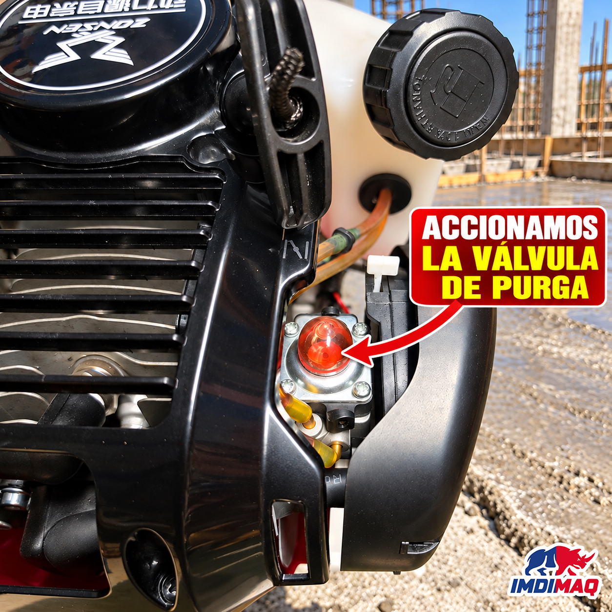 Regla Vibradora Zonsen a Gasolina + Regla de 2 metros - Imagen 5