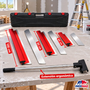 Kit de 3 Paletas Empastadoras Profesionales de 60/80/100 cm + Extensión 2M